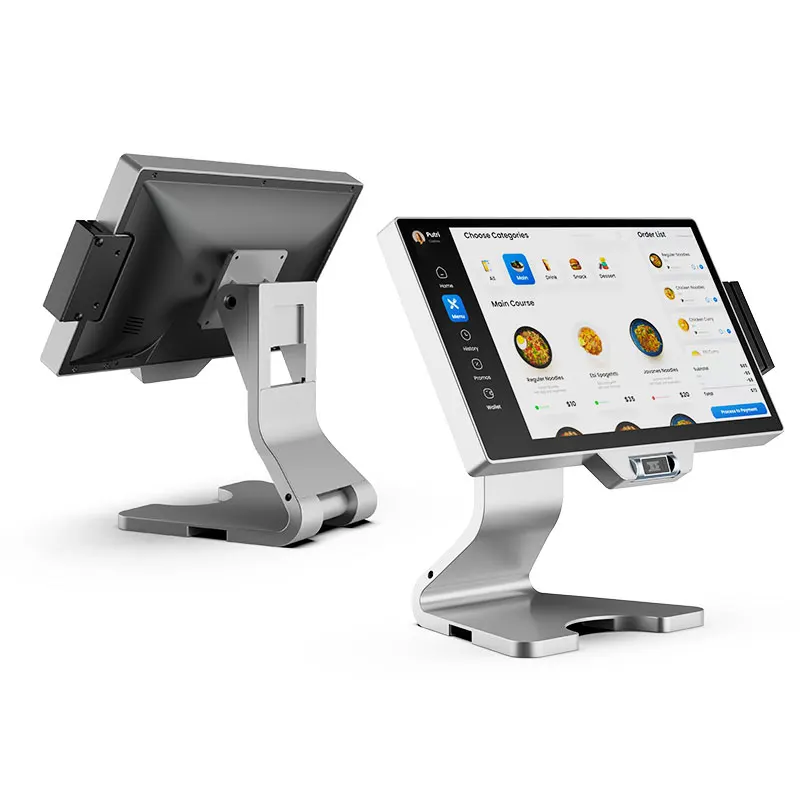 All-In-One Desktop POS Machine with Single or Dual Screen Touchscreen Display for Cashiers Compatible with Cameras