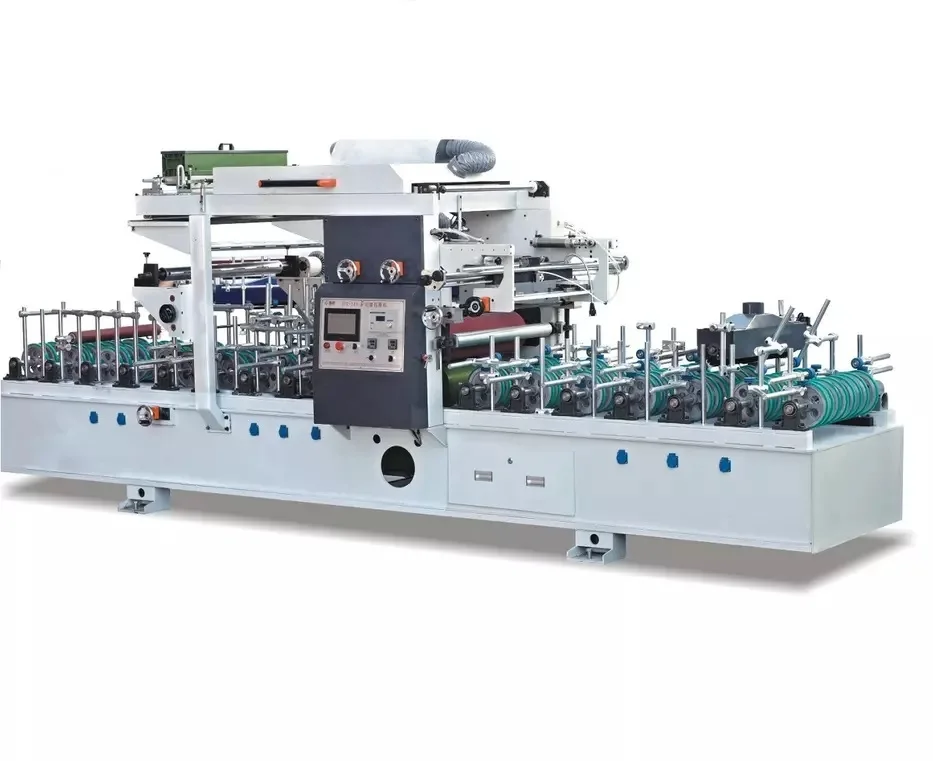 wpc door board  panel/Chipboard  Wrapping Machine with Cold Glue PVC Film Profile Wrapping Machine