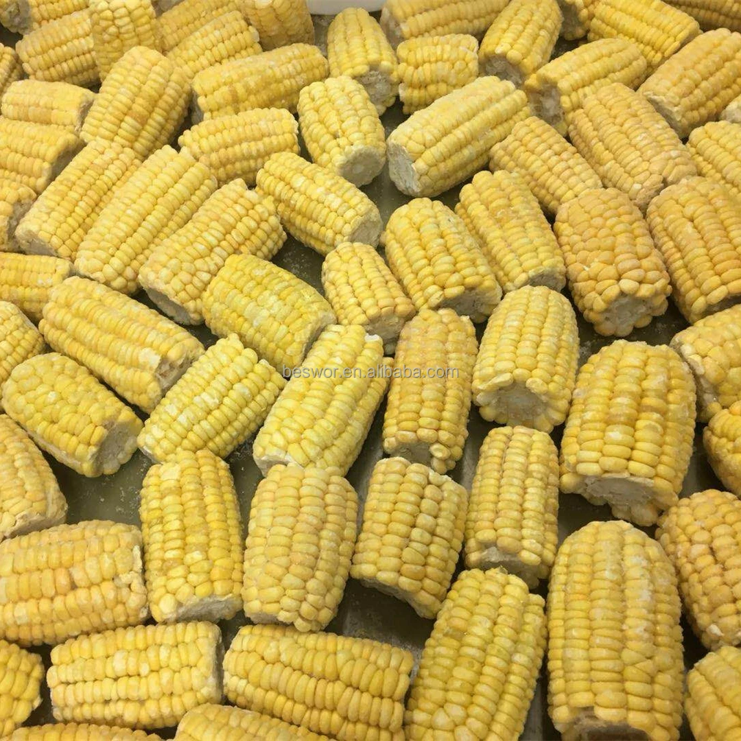 Замороженные Свежие кукурузные ядра IQF замороженные сладкие зерна