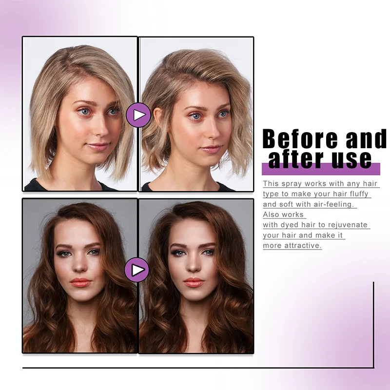 Hair Styling Long-lasting Bright Instant Volumizing with Non Greasy Non Sticky Suitable For All Hair Types