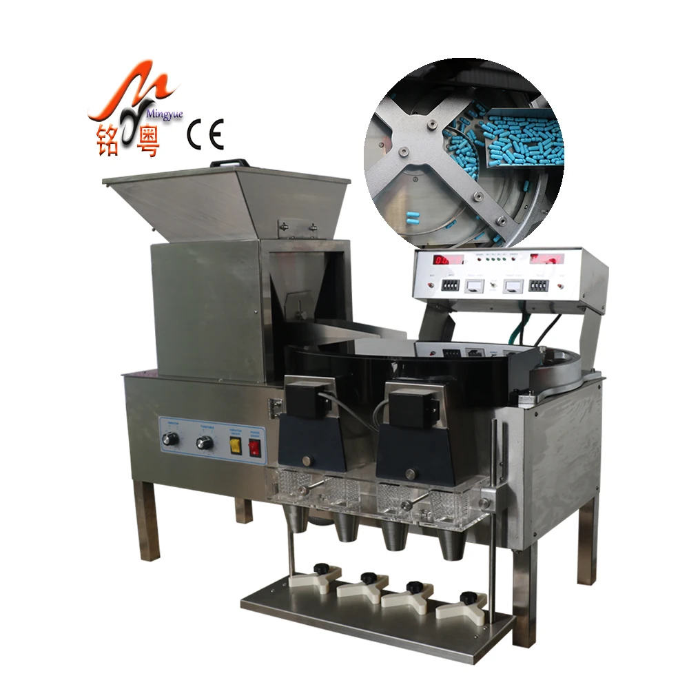 electronic small desktop automatic bottle jar filling pills capsule counting production line tablet counting machine