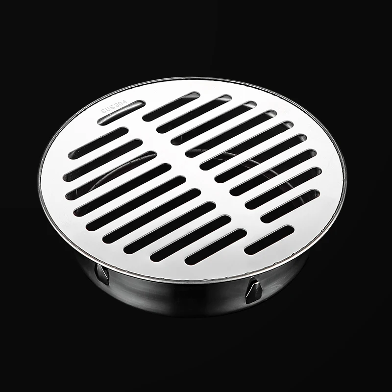 Factory direct sales High Quality 304 Stainless Steel Round insert type  floor drain Balcony, yard  anti odor and anti block