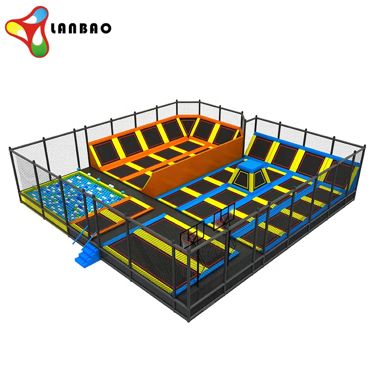 Environmentally friendly fitness park with customized inflatable jumping trampoline