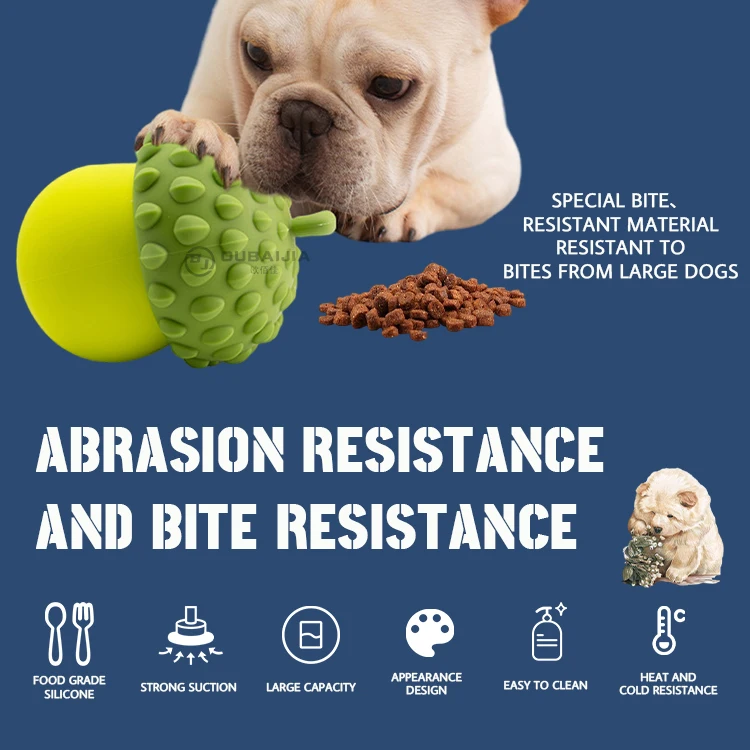 OBJ can customize color food silicone pet leak chestnut dog cat food Chew toy dog toy pet behavior training puzzle
