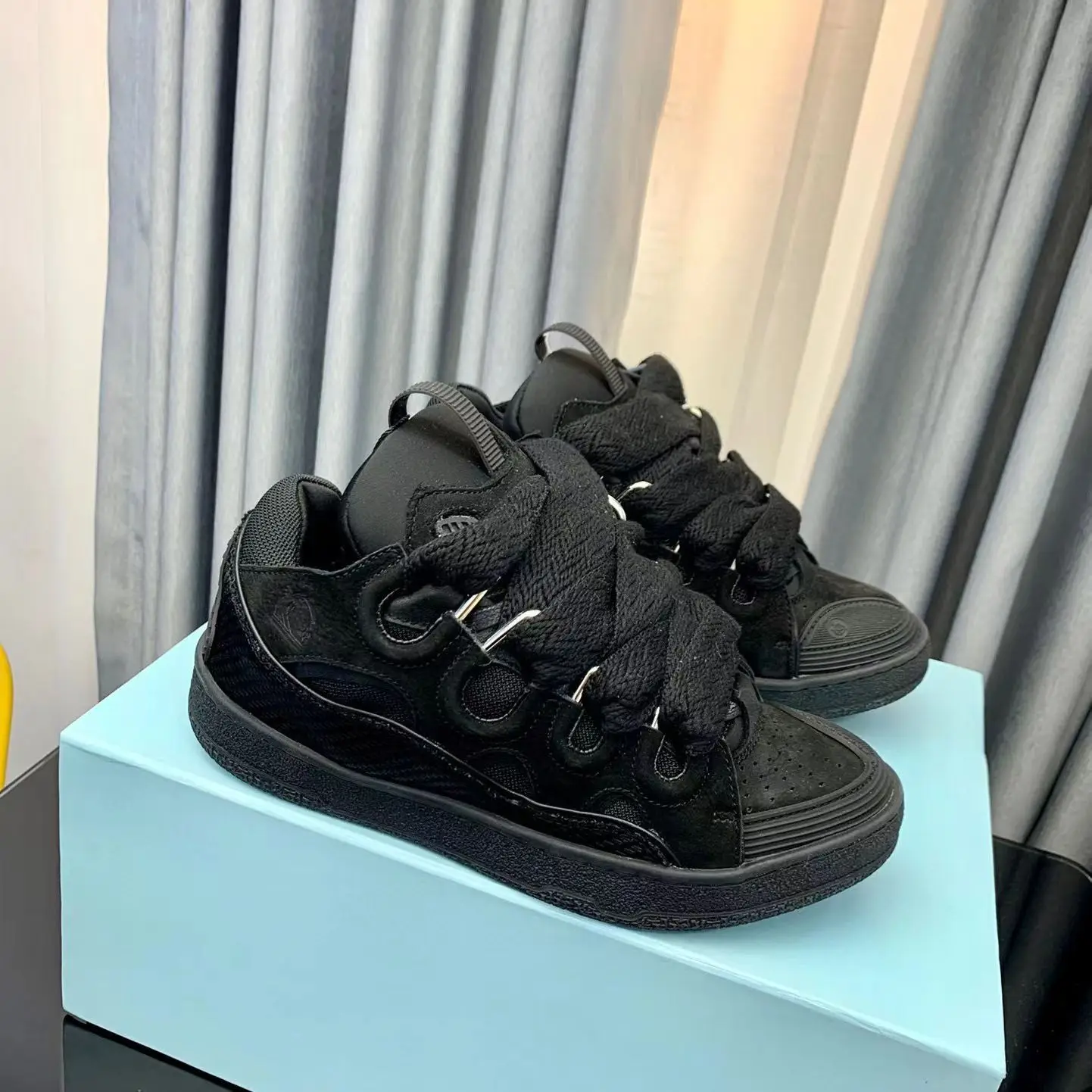 Stynish Lanvine Designer Casual Sport Sneakers Women Comfortable Lace-Up Running Shoes Fashionable Toe Style Spring High Quality