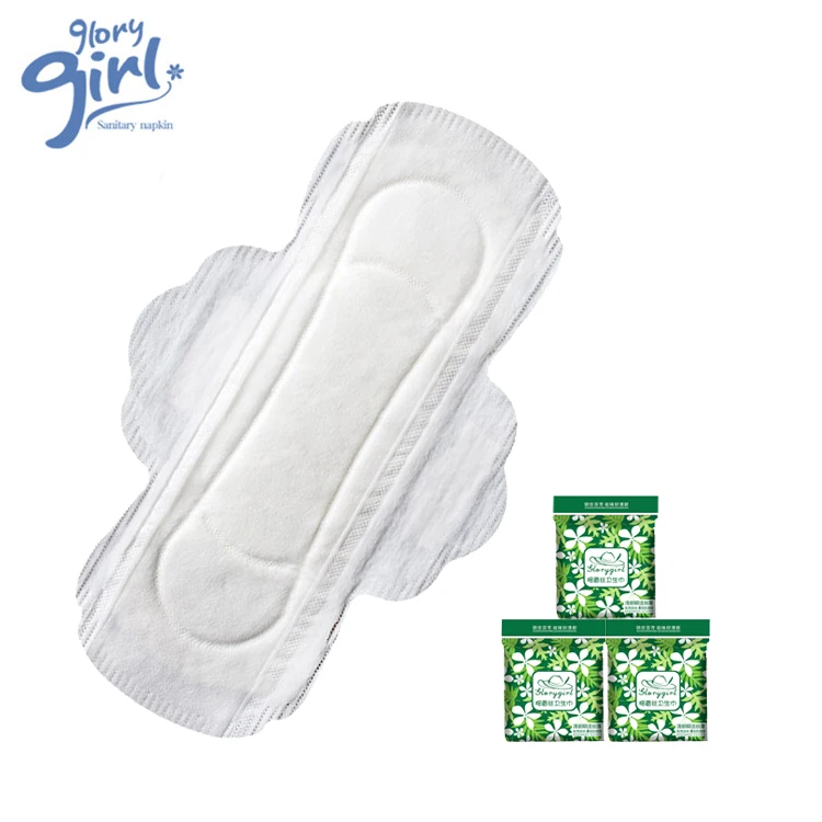 Custom Logo Organic Cotton Menstrual Period Sanitary Napkins Biodegradable Disposable Lady Hygiene Pads