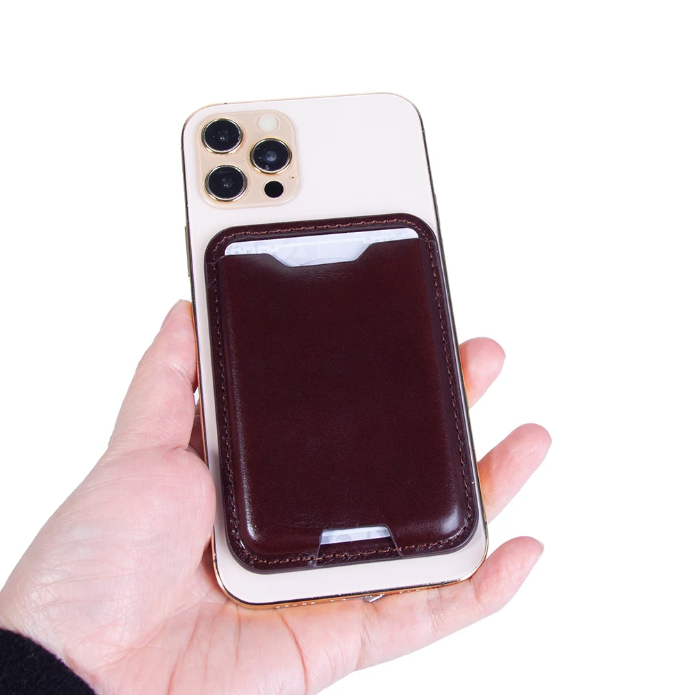 Держатель для карт из искусственной кожи роскошный Магнитный кошелек держатель для кредитных карт для Iphone Magsaf кошелек