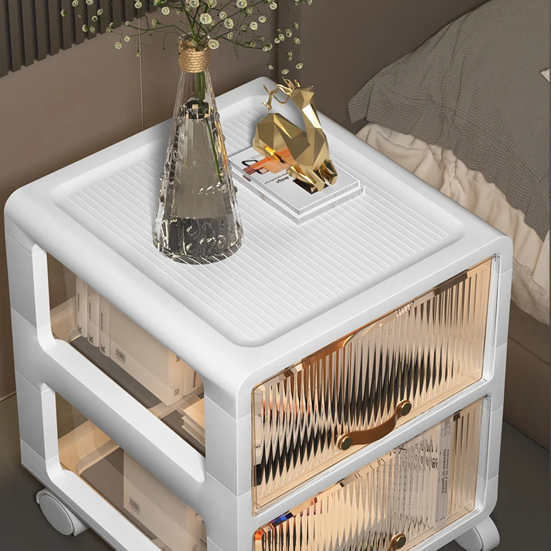 The New Plastic Drawer Storage Office Organization Storage Basket Modern Is Suitable for The Office Multifunction White 100pcs