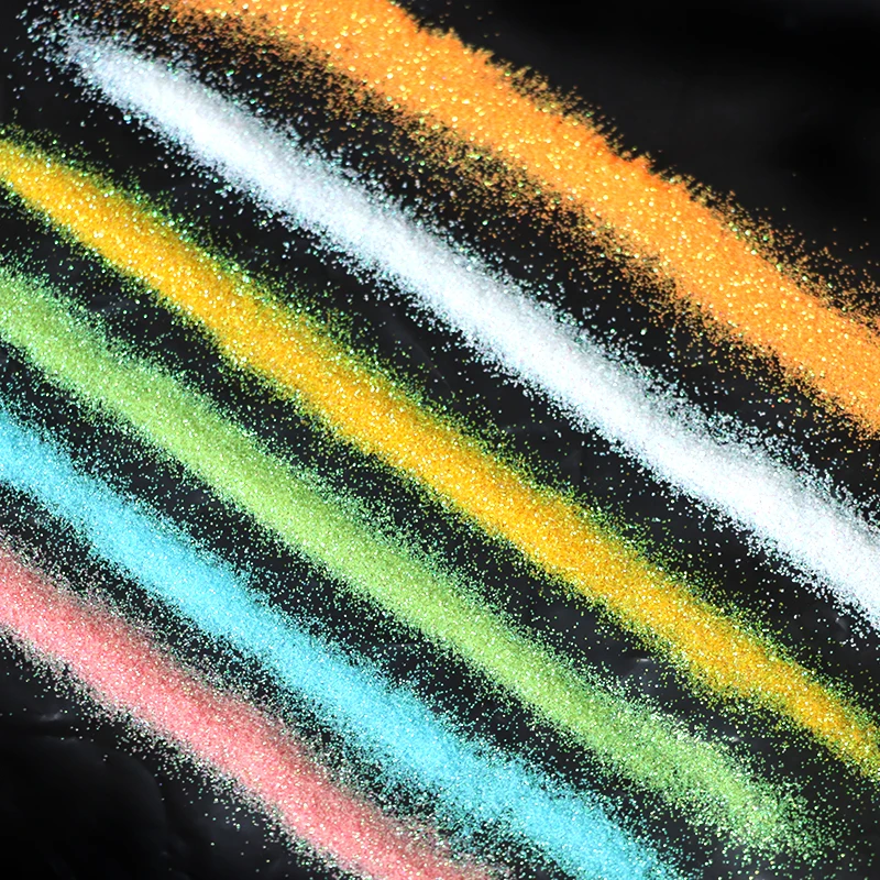 Environmental Pet Hexagonal Rainbow Iridescent Glitter Powder Glitter Acrylic Powder Glitter Powder For Craft