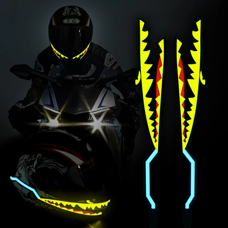 Voiture safety signal warning Shark cool shapes led helmet bar motorcycle riding motorcycle helmets led helmet light strip