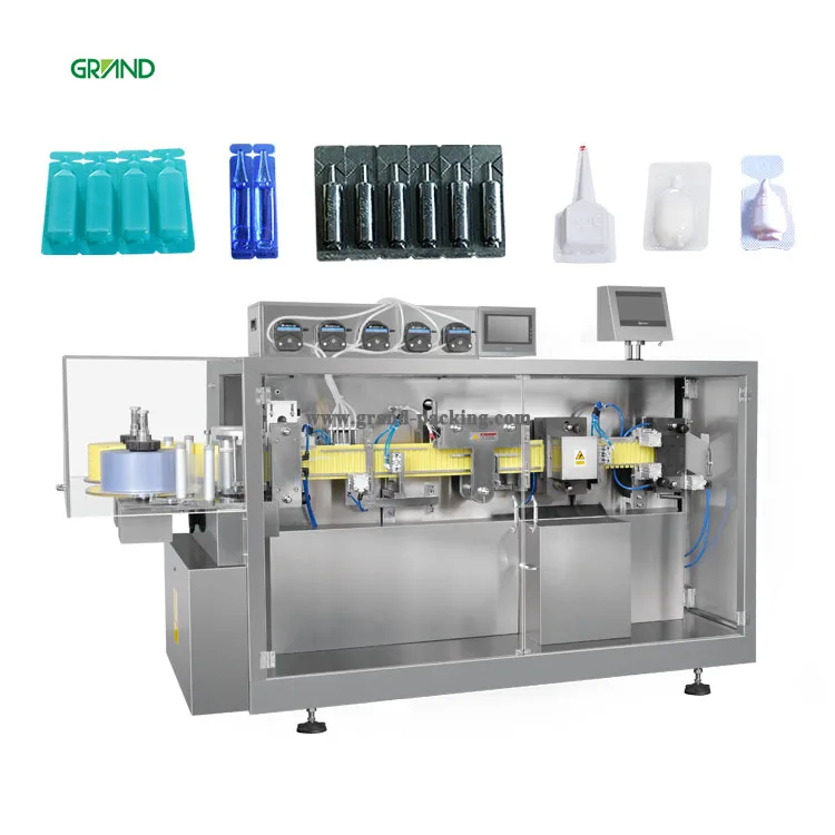 GGS 118P5 TFFS machine Automatic plastic olive oil vial ampoule 10ml oral liquid forming filling sealing packaging machine