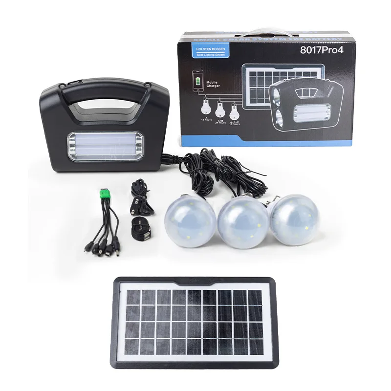 Hot selling household solar small system lighting, outdoor solar emergency light