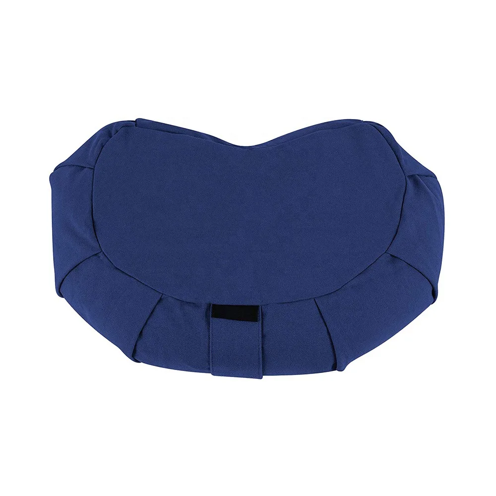 Hot Sale crescent yoga cushion buckwheat Meditation Cushion Pillow Washable Removable Cotton Adults Meditation with custom logo