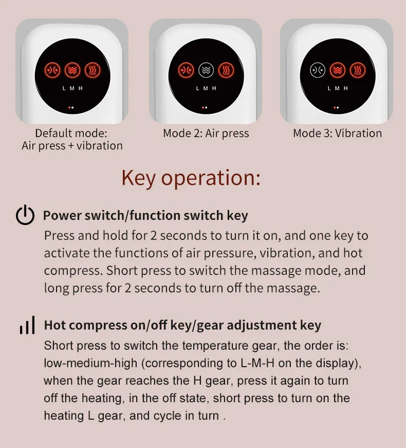 Wireless Heating Air Compression Calf Leg Massager