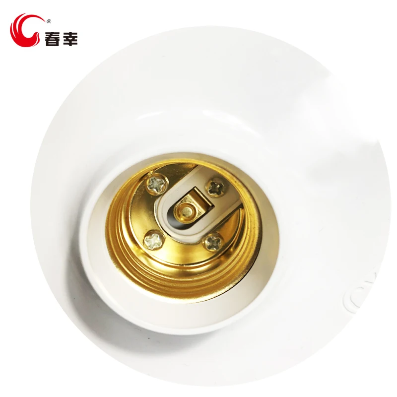 Factory ABS E27 Lamp Socket Square E27 White Lamp Screw Base Holder Converter Light Bulb Base Lamp Socket Adapter