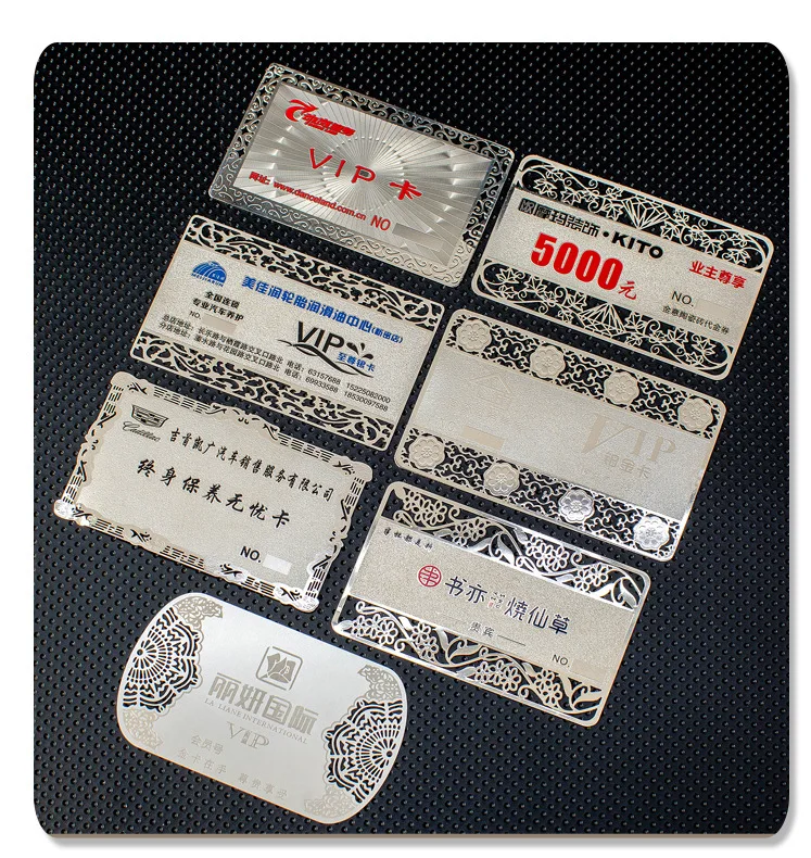 Double Side Hot Stamping Printing Name Membership Plastic VIP Gift Cards PVC Business Card