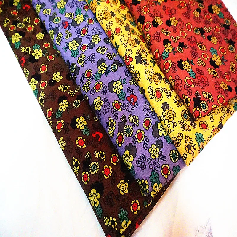 Digital printing abstract pattern on 95%cotton 5%linen woven fabric for dress