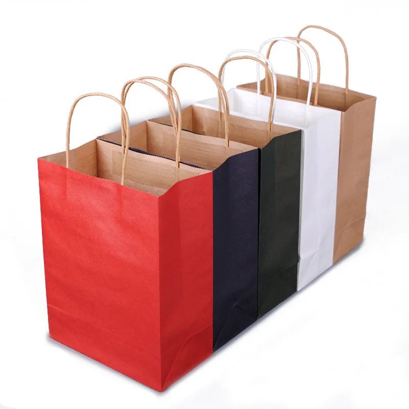 Коричневый пакет из крафт-бумаги 120 г/м2 с вашим собственным логотипом Sac En Papier Saco De Papel Bolsa Courses 30 см 21 27 31
