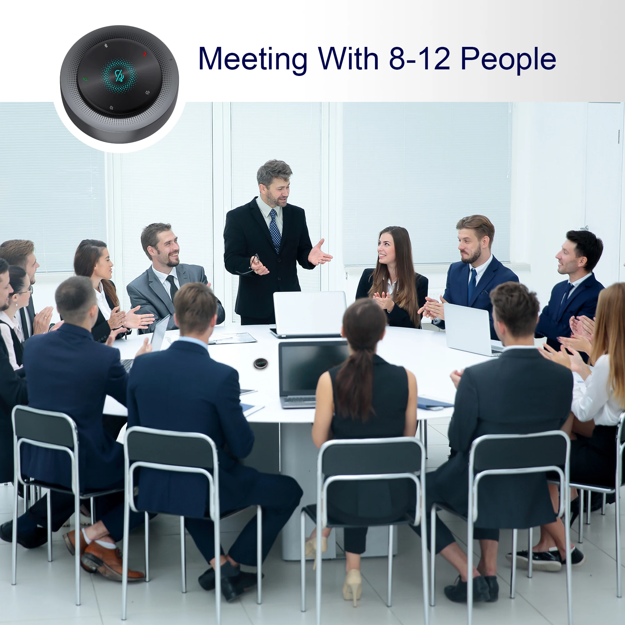 Omnidirectional BT conference speakerphone with NFC tag