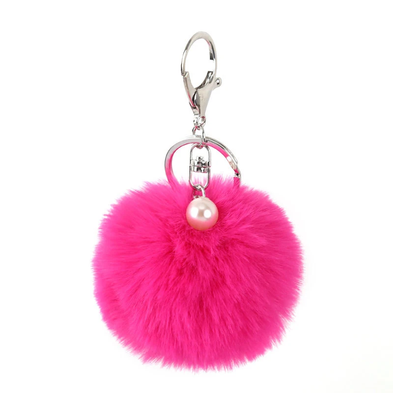  Оптовая Продажа Цветных брелоков с буффами шариками брелок плюшевым меховым шариком помпоном принцессы