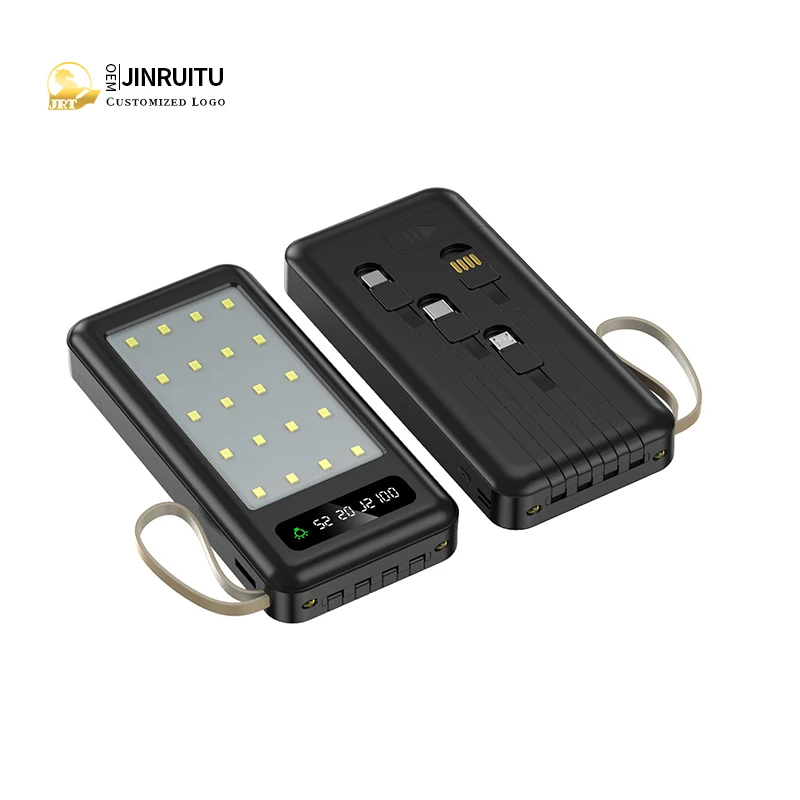 New design Camping out LED light portable powerbank 3 in 1 20000mah For Large capacity mobile power supply