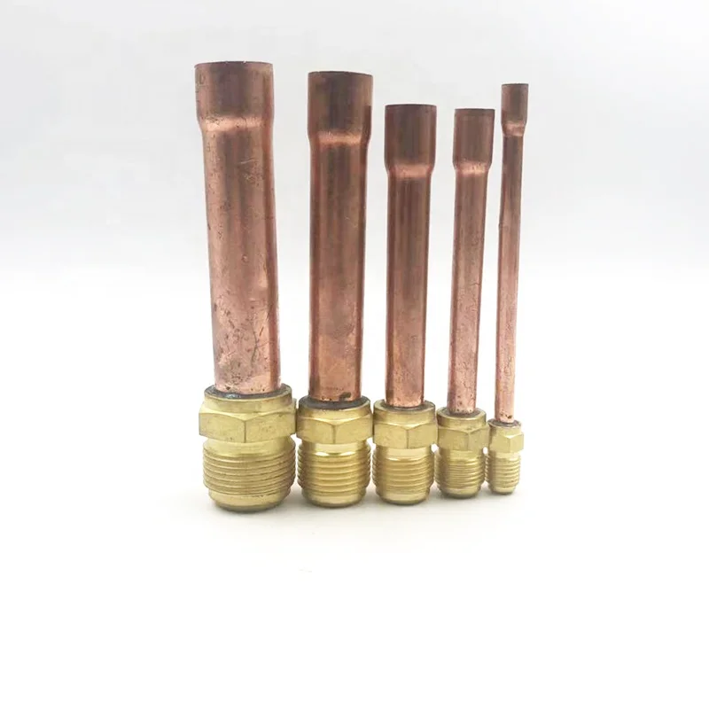 Refrigeration brass connector with copper tube nut size 5/8