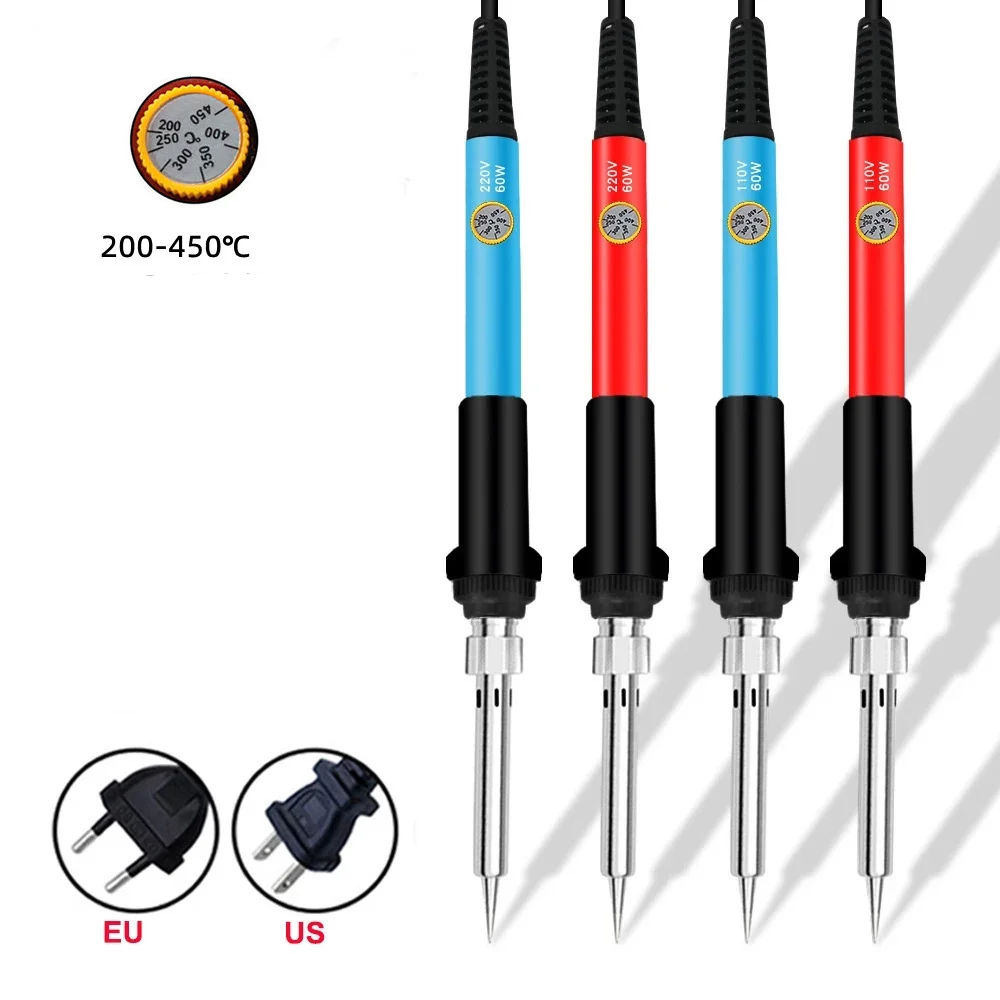 New set  110V or 220V 60W Adjustable Temperature electric soldering iron for repairing Tool Kit  multimeter kit