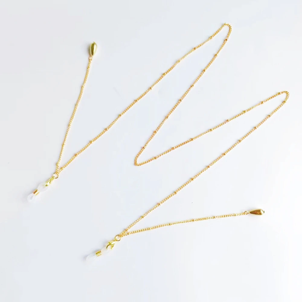 Elegant Eyeglass Chains Necklace Chain Cord Reading Glasses String Holder Eyewear Retainer Chain Gold Plated Hanging Lanyard