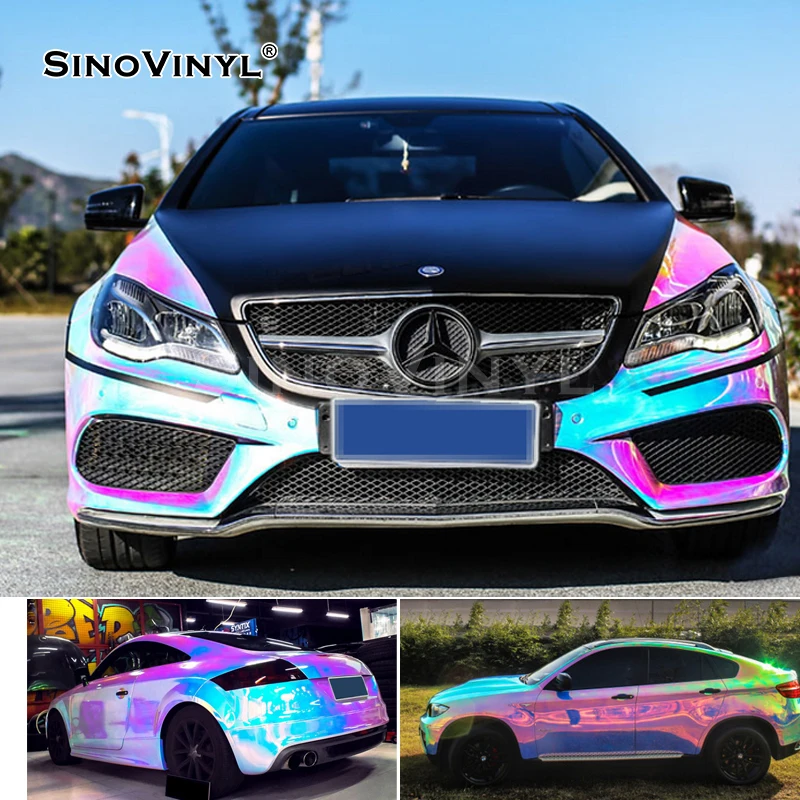 Chrome Rainbow Holographic Laser Full Body Auto Wrapping Film Car Vinyl Wrap