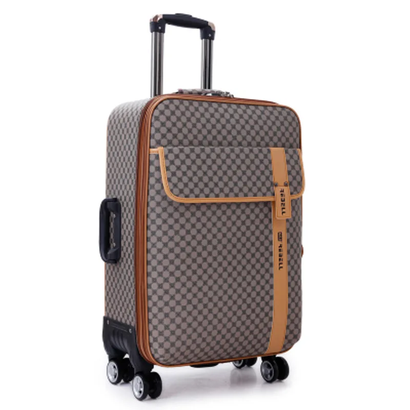Hard shell PU luggage travel set luxury travel equipments  essentials travel bags business bags & case Business leather  Luggage