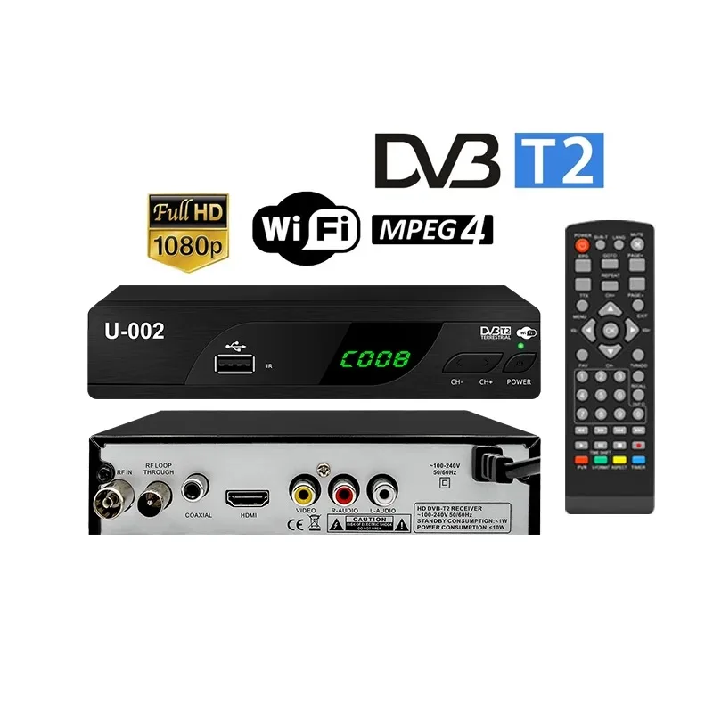 Factory Wholesale FTA H.264 digital dvbt2 receiver tv box