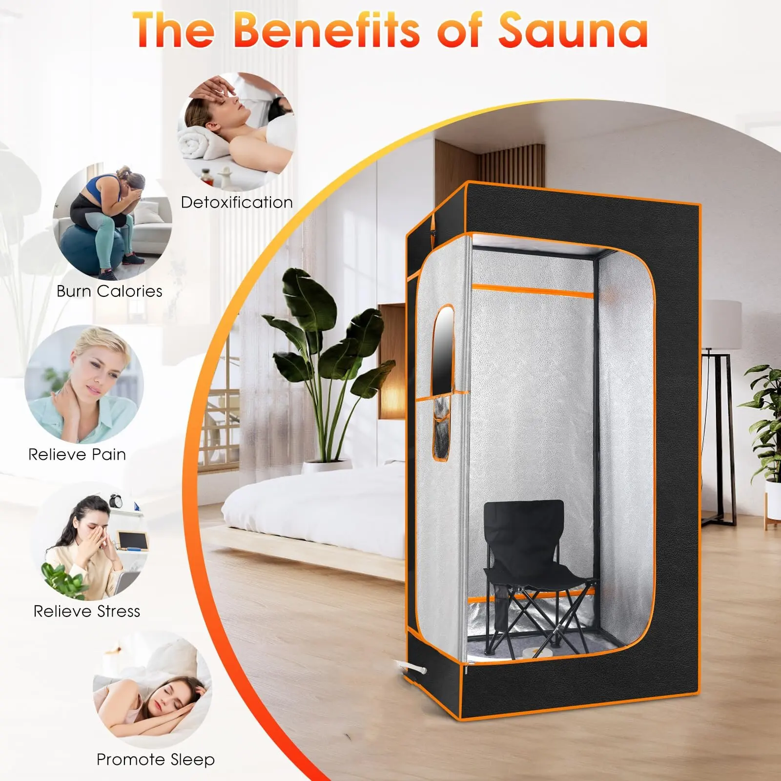 Full Size  Sauna Capsule Portable Steam Room 2.6L Steam Foldable Wet Sauna Room SPA Whole Body Steam Sauna Tent