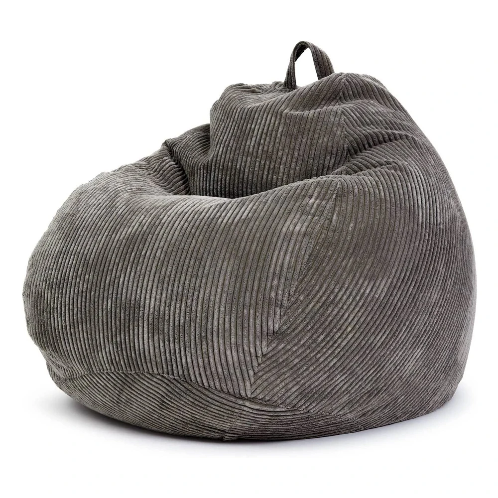 Indoor Fluffy Bean Bag Sofa Chair Beds Cover for Adults Large Size Corduroy Bean Bag Sofa Pear Shape Beanbag Cover