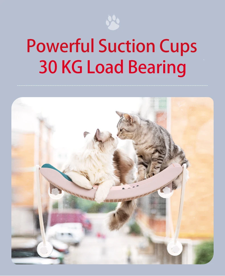 Wholesale Cat Hammock Cat Litter Winter Sunbathing Suction Cup Hammock Balcony Window Swing Hanging Basket Cat Litter Hammock