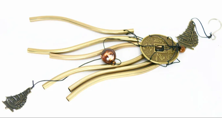 Custom Traditional Copper Wind Chimes for Outside Elephants Peacocks Fish Sailboats Sharp Garden Decorations for Christmas