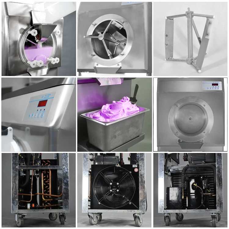 Jiangmen Kolice Refrigeration Italienne Ice Cream Machine Cheap Hard Ice Cream Gelato Machine Commercial
