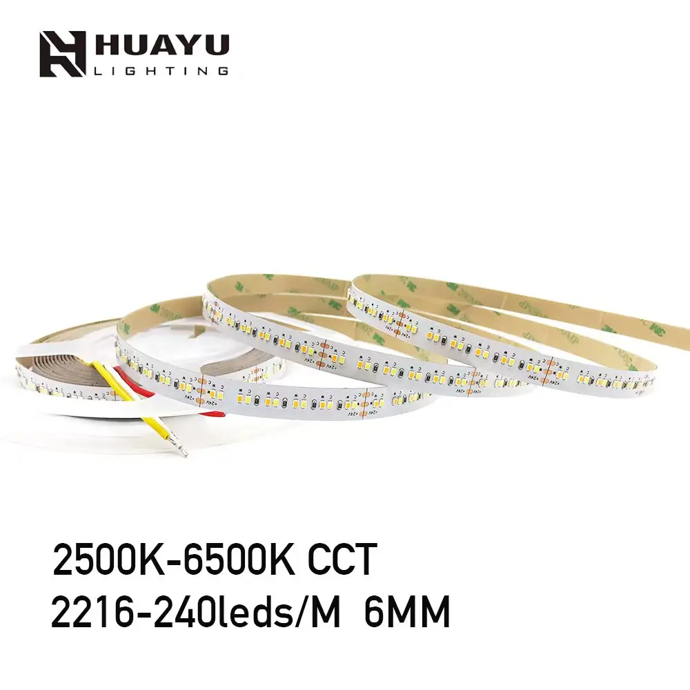 High CRI 95 SMD2835 tunable white led strip 2700K to 6500K CCT Adjustable LED Strip Light for led Liner light