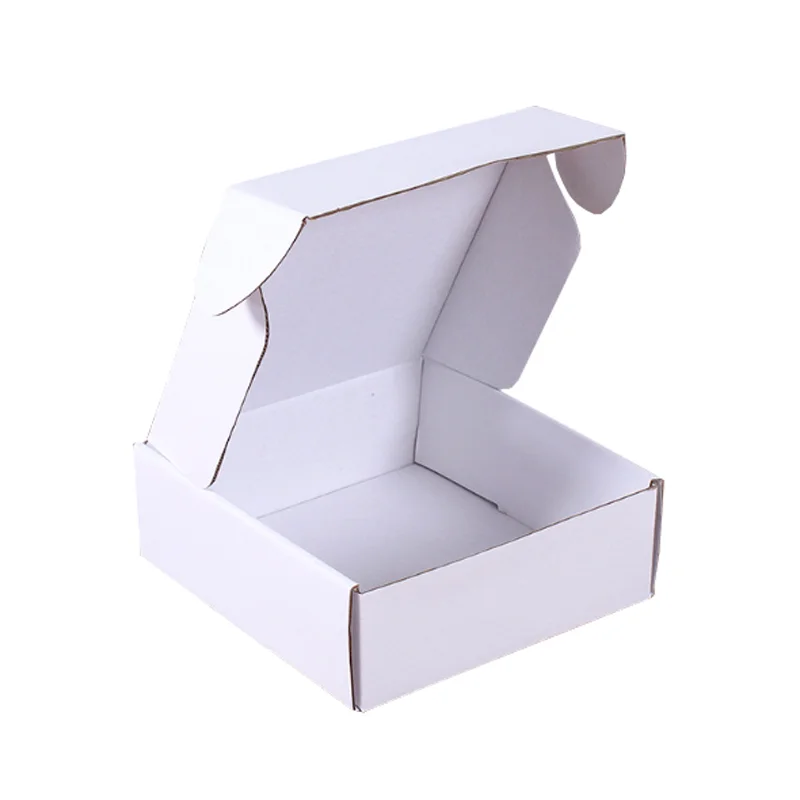 Wholesale Custom Logo Printing White Corrugated Pizza Food Box Bio Material Carton Snacks Candles Candies Display Foil