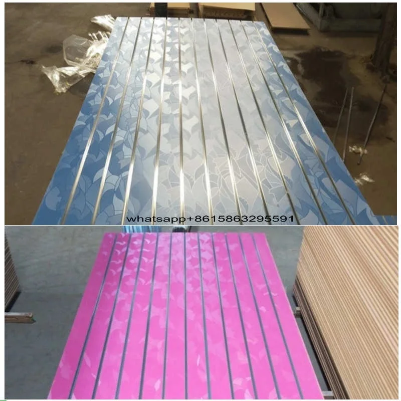 natural wood veneer, PVC foil, paint or lacquer faced slot MDF/slatwall