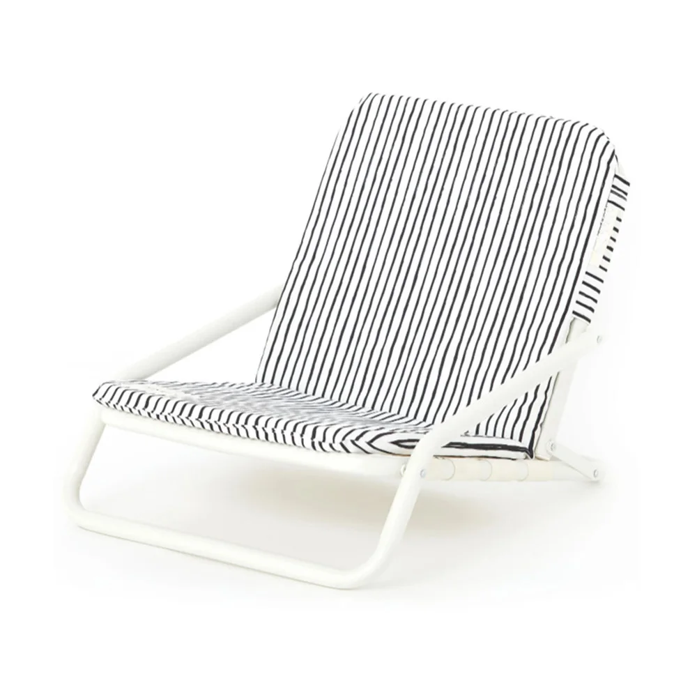 Алюминиевый легкий рюкзак с принтом на заказ, портативный мягкий складной пляжный стул из хлопчатобумажной ткани с подушкой