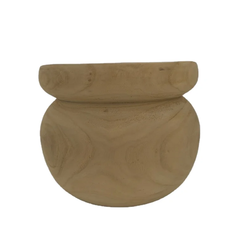 
Factory supply Cheap Solid wood flower pot vase for home decoration 