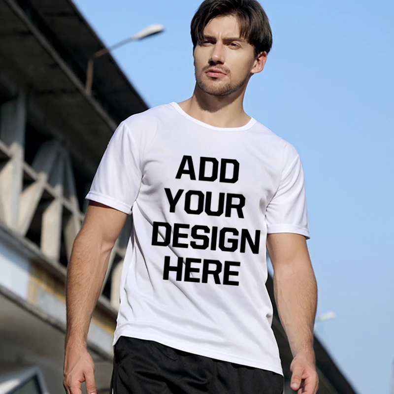 wholesale run quick drying men gym fitness sublimation t shirts plain custom printing tshirt unisex customized quick dry t-shirt
