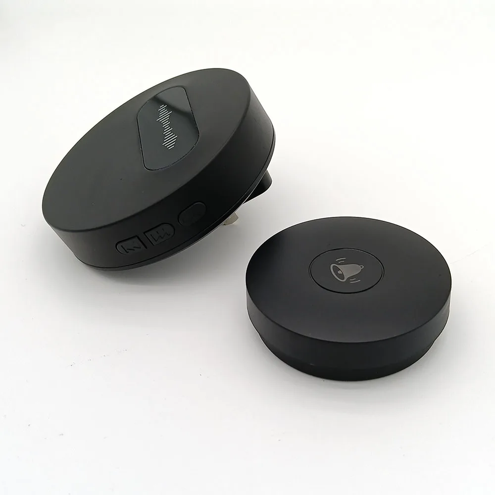 Wireless Doorbell Press Powered No Battery Door Bell IP68 Waterproof DoorBell 180M Range UK US EU Plug Wireless Door Bell