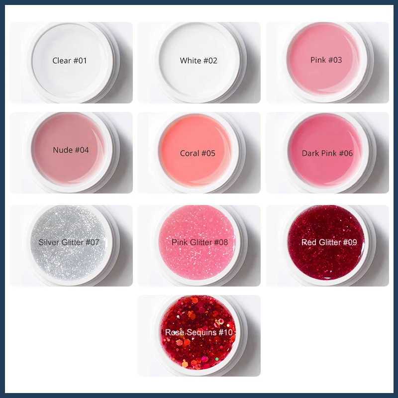 Multi Function 4in1 Solid Gel Buildering Extension /Gems-on/3D Sculpture/Chrome Powder Nail Gel Uv Gel Halloween gift bag