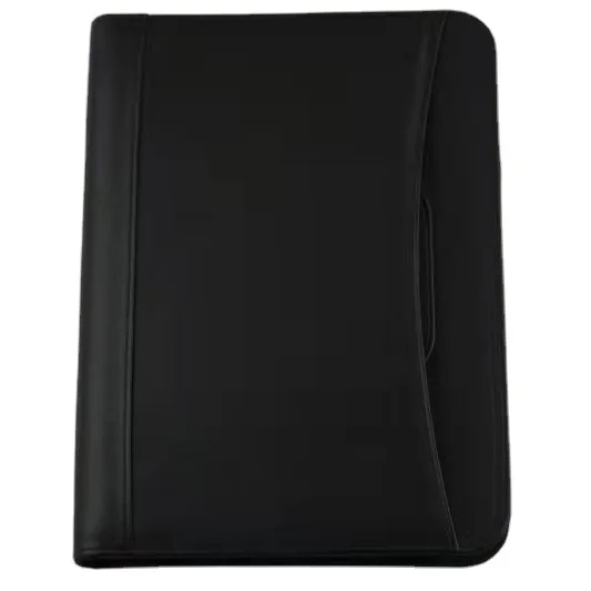 Professional factory A4 File Folder Zipper Closure Folder Business Portfolio with handle