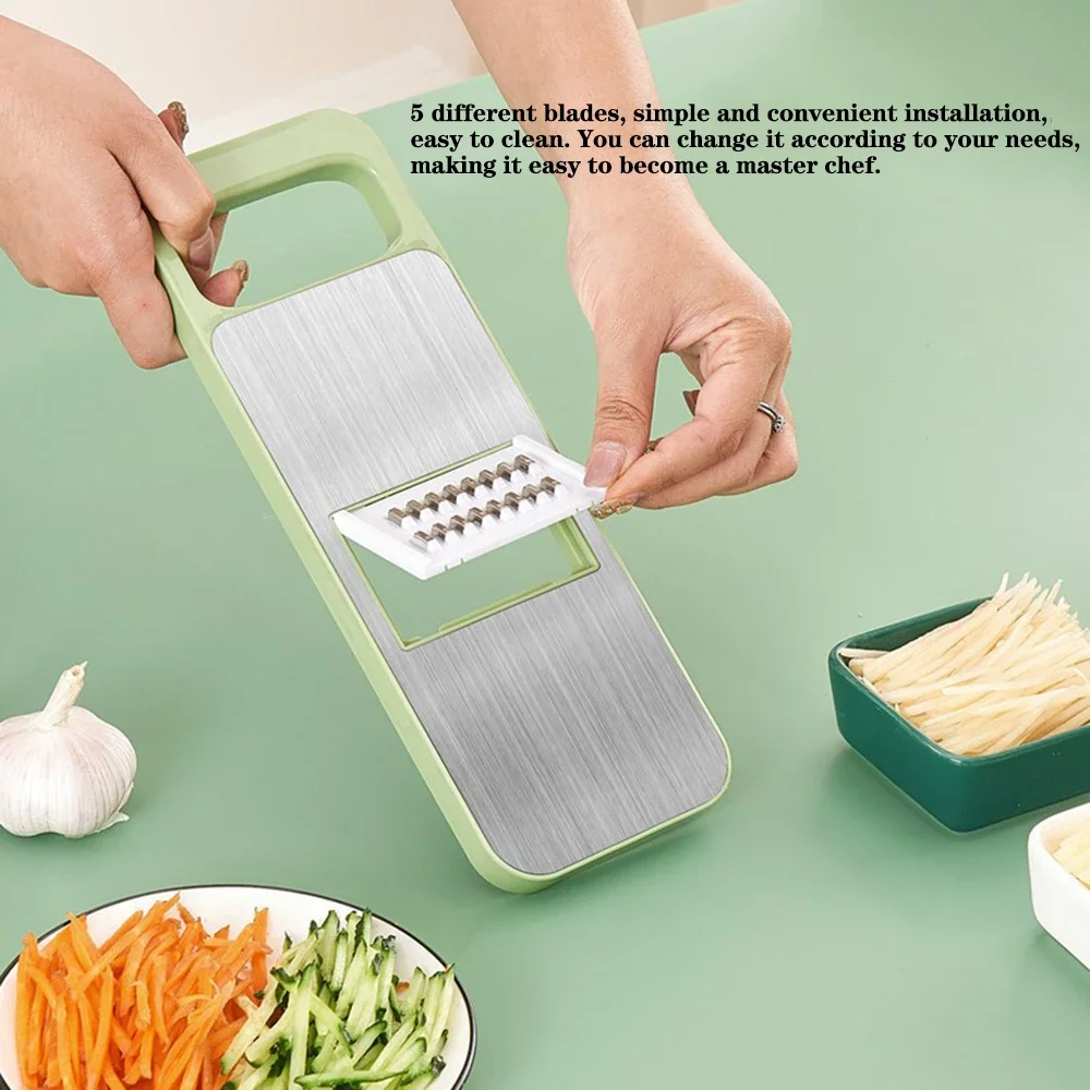 Kitchen  Stainless Steel Safe Multifunctional Manual Vegetable Slicer Cutter Potato Shredders Garlic Carrot Grater Chopper