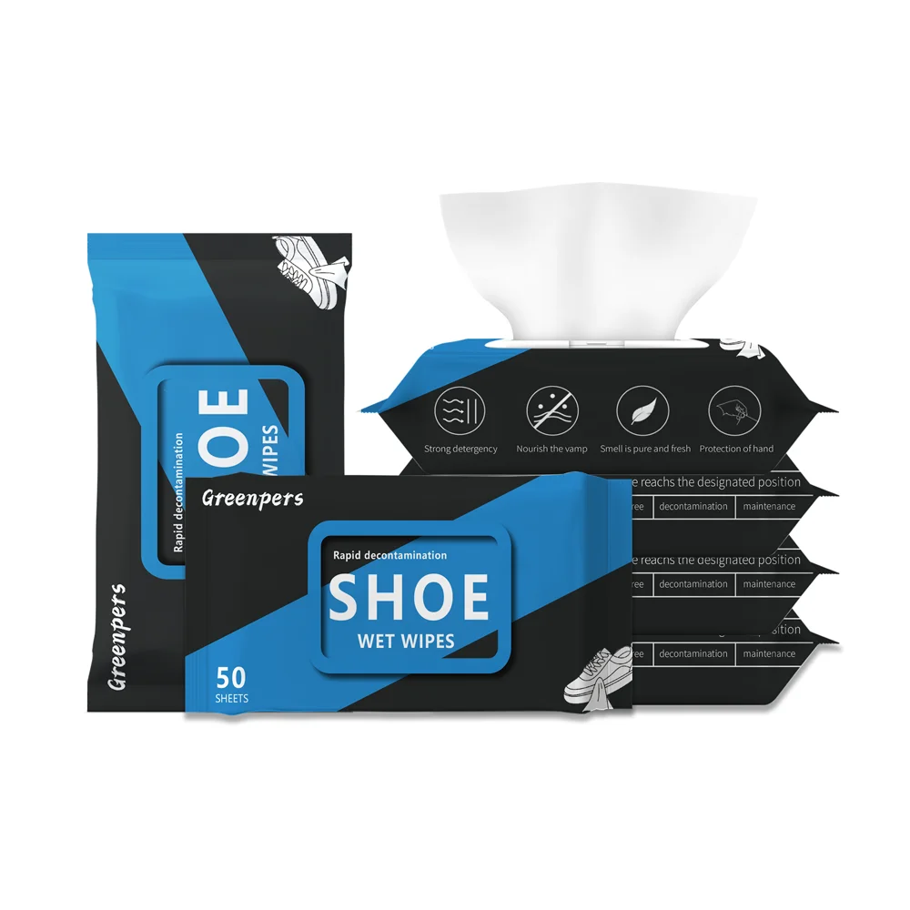 
New Arrival Net High Quality Shoes Dirty Wet Cleaner Quick Wipes Sneaker Pounch Wipes 