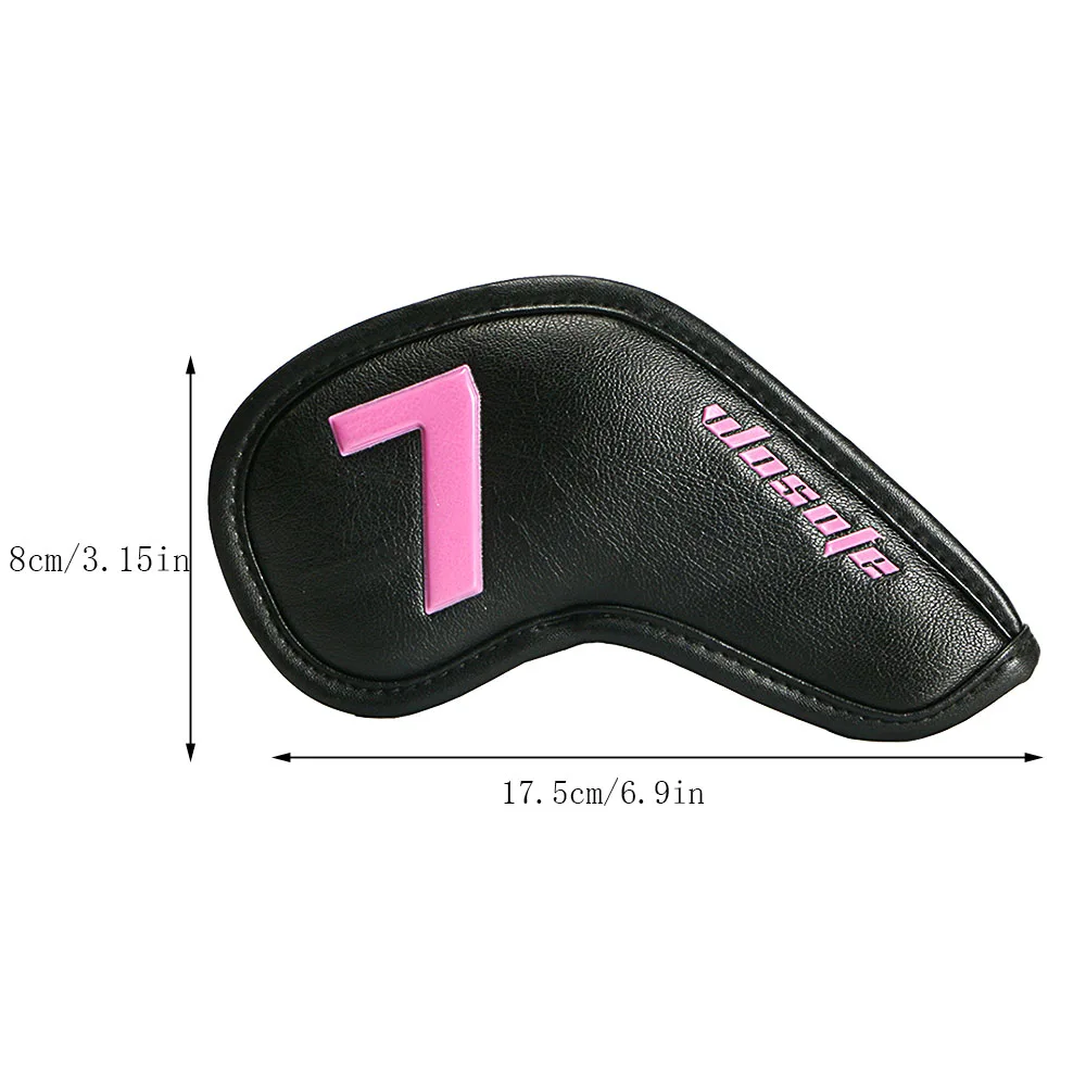 Custom PU Leather golf headcover New Design Colorful Number golf irons covers set