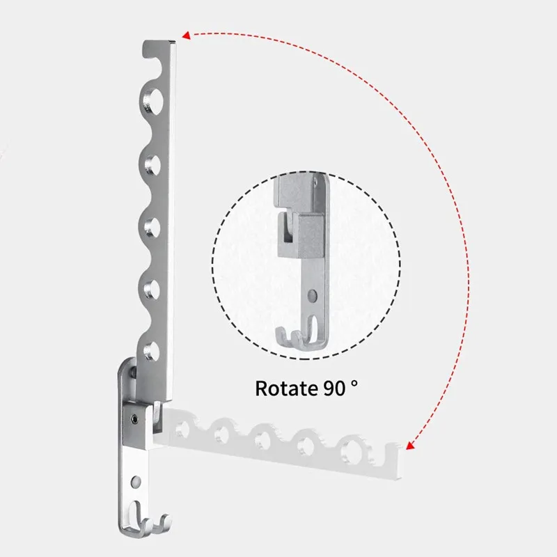 Bath towel hook wall-mounted porch door hidden swivel single bathrobe hook hidden hooks