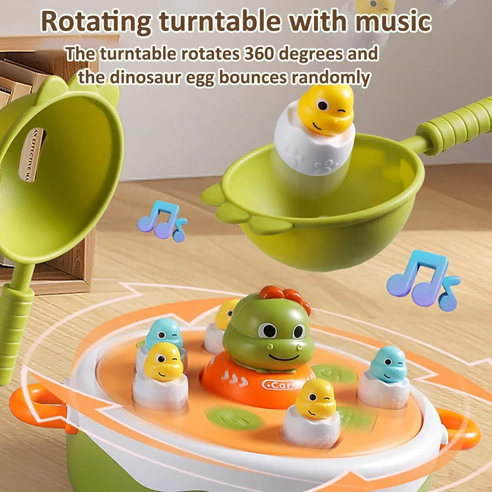 4 в 1 динозавр всплывающая настольная игра магнитный Вертушка для рыбалки вращающаяся музыкальная установка ловушка прыжков игрушка боулинга крестики-носочки